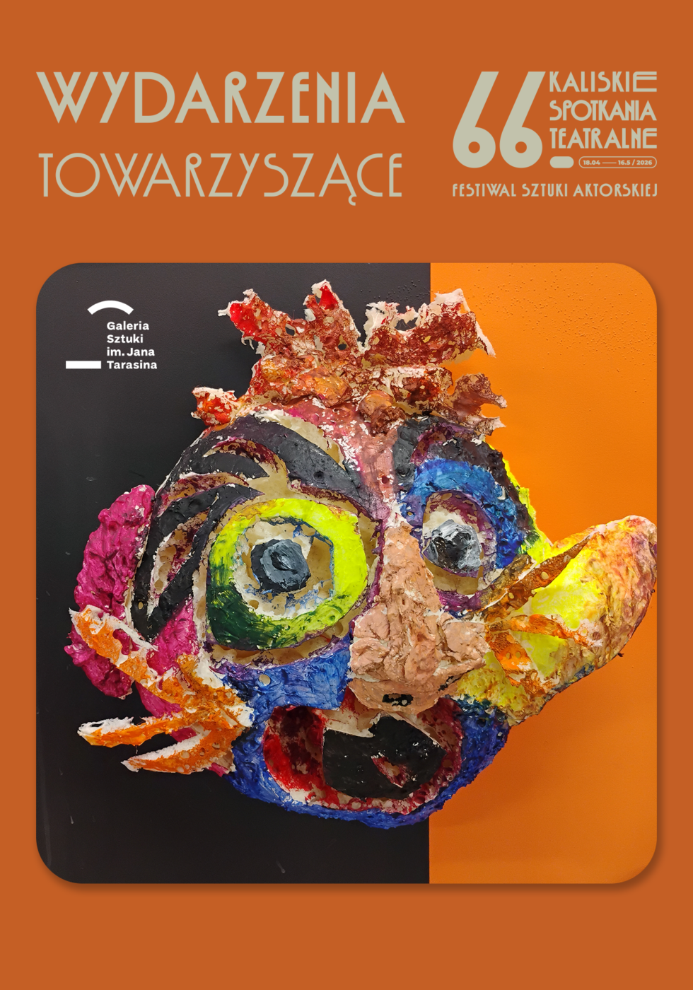 66. KST: Warsztaty z tworzenia masek teatralnych w Laboratorium Sztuki - plakat